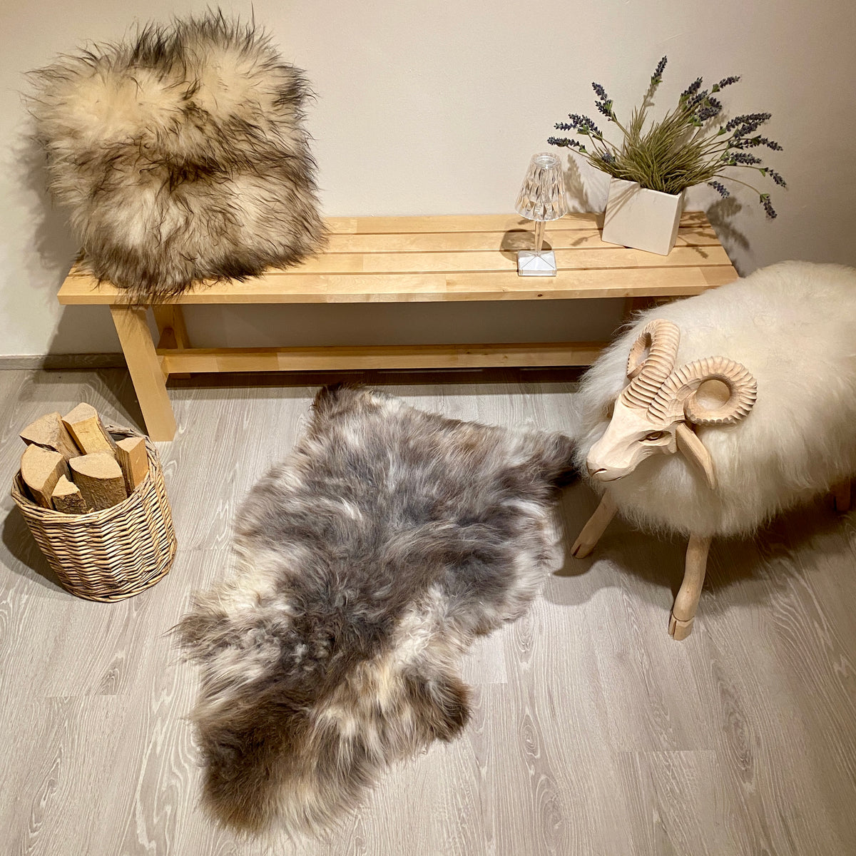 Merino Schaffell Einzelstück M | Größe 110x60cm | Nr:1324