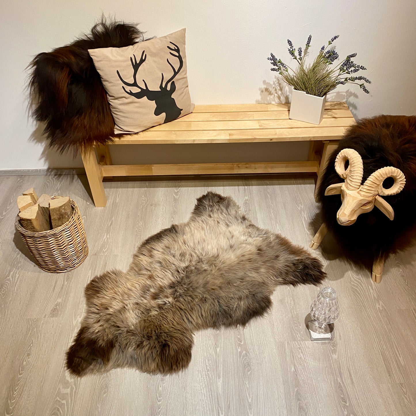 Schaffell XXL Einzelstücke | Größe 110x60cm | Nr:955