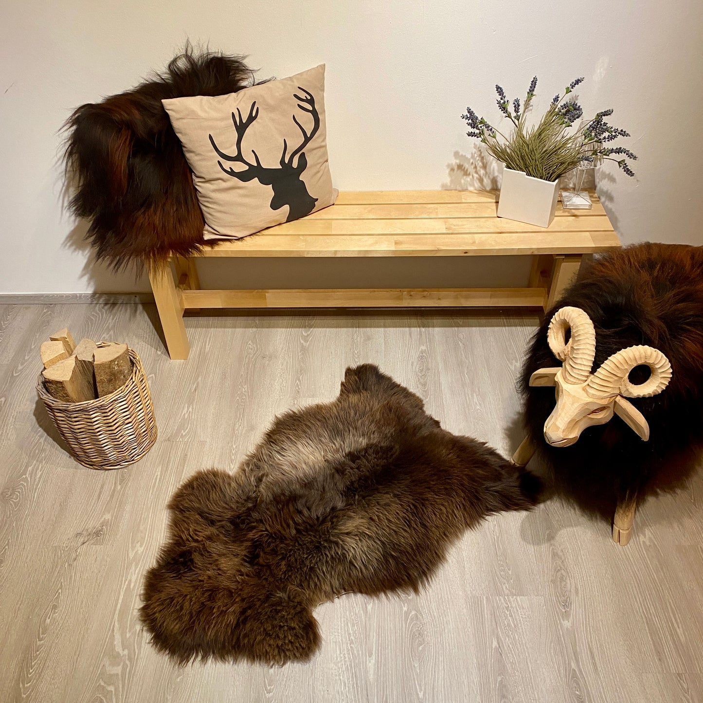 Schaffell XXL Einzelstücke | Größe 110x60cm | Nr:956