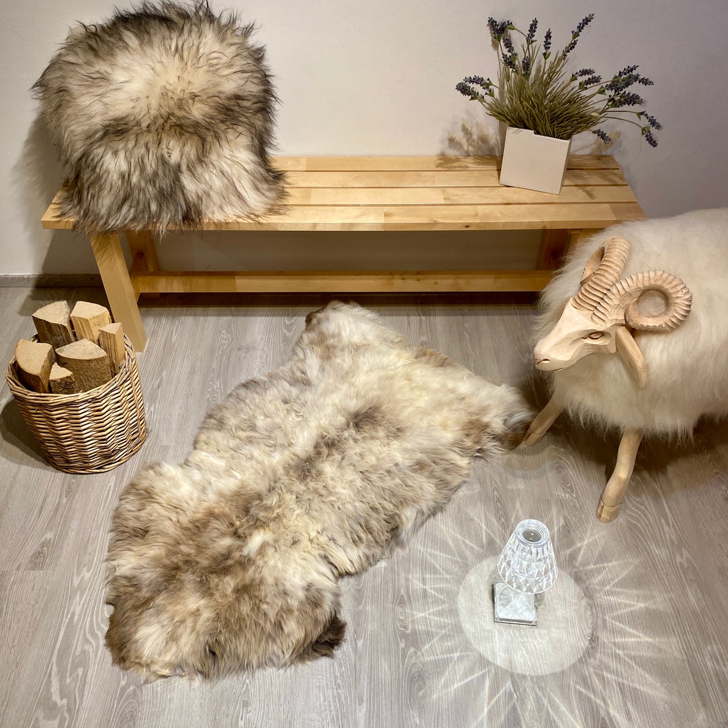 Merino Schaffell Einzelstücke | Größe 120x60cm | Nr:1251