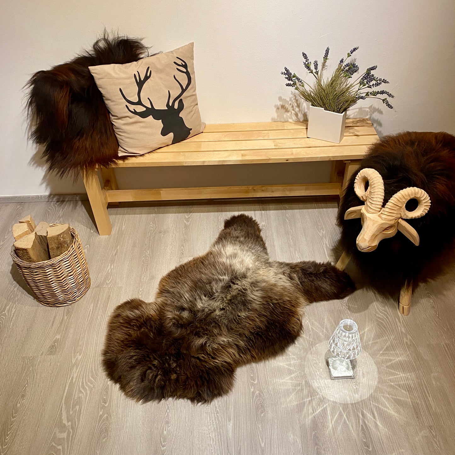 Schaffell XXL Einzelstücke | Größe 110x60cm | Nr:954