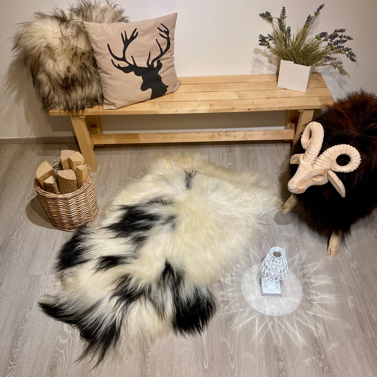 Island Schaffell XXL | Einzelstück | Größe 130x80cm | Nr:1091