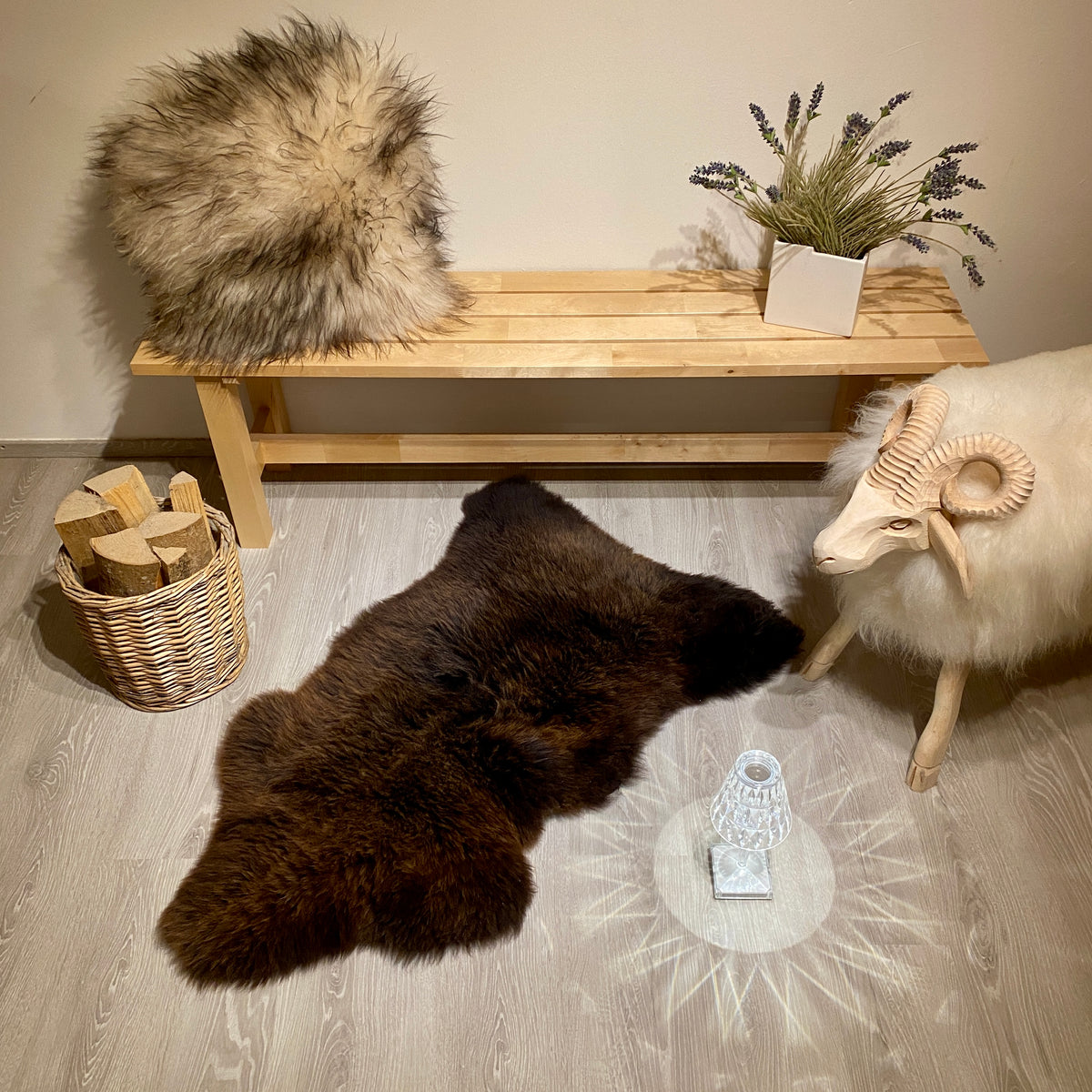Merino Schaffell Einzelstück M | Größe 110x60cm | Nr:1345