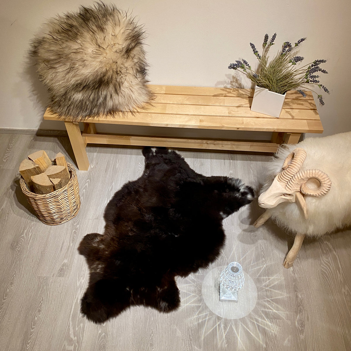 Merino Schaffell Einzelstück M | Größe 110x70cm | Nr:1348