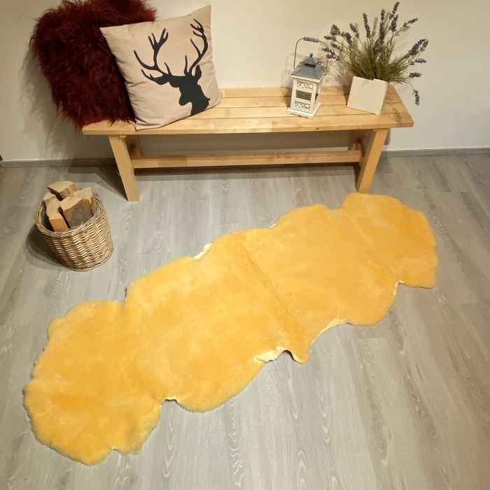 Schaffell Teppich medizinisch gegerbt | Läufer | 200x60cm - FellHaus