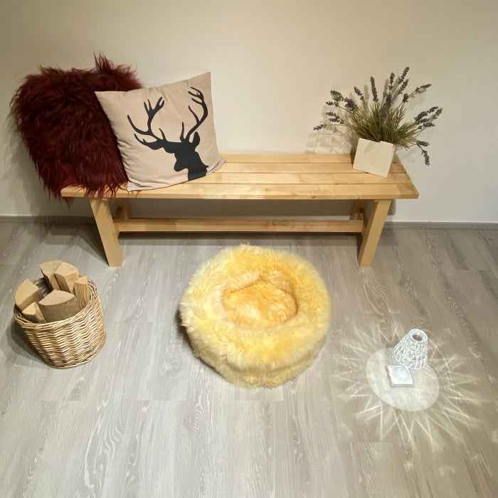 Hondenmand en kattenmand van echt schapenvacht
