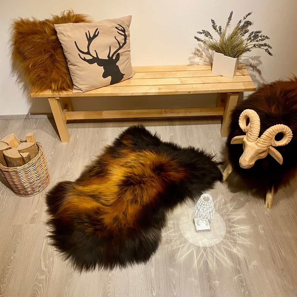 Natürliches isländisches Schaffell, Einzelstück Nr. 919, ca. 120x80cm – hochwertiges Fell mit authentischer Färbung und Textur für zeitlose Wohnkultur und gemütliche Atmosphäre.