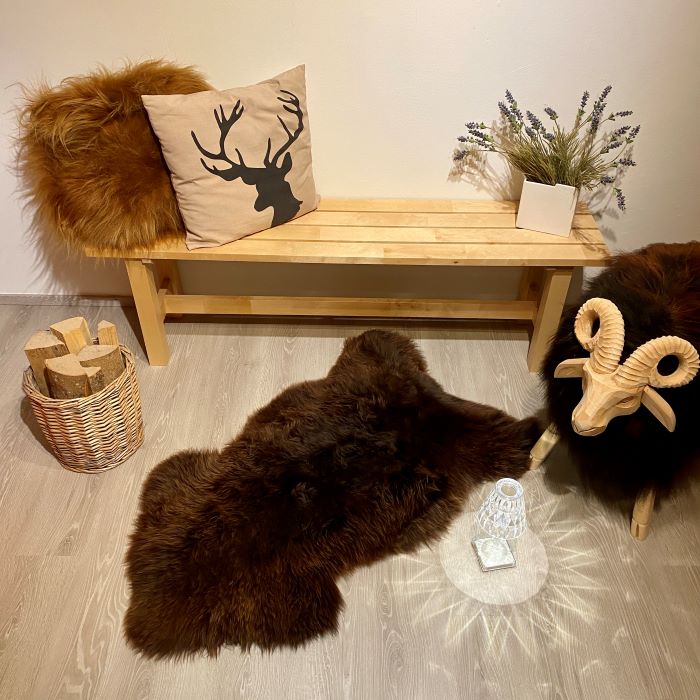 Schaffell Einzelstück braun