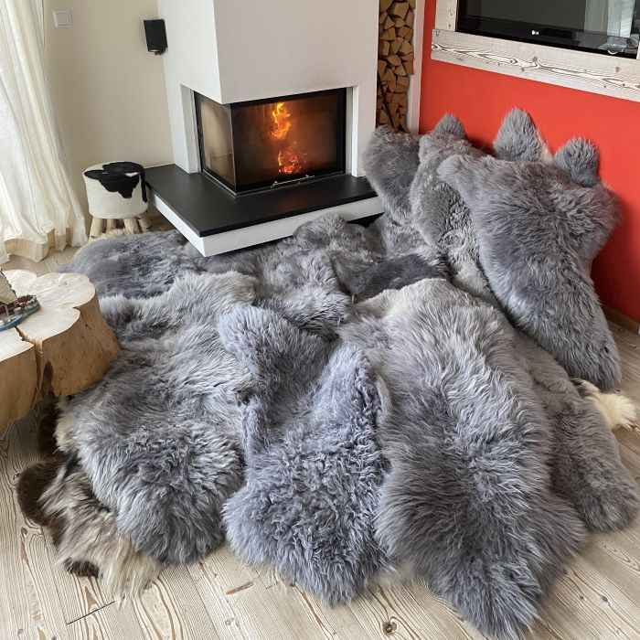 Schaffell Grau | Länge: 100-120cm - FellHaus