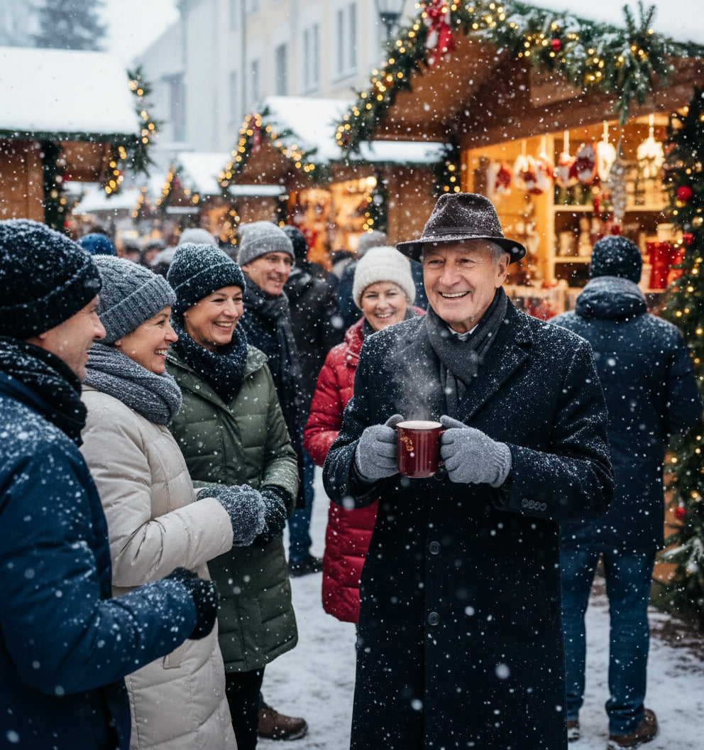 Gewalkter Schurwollhandschuh grau