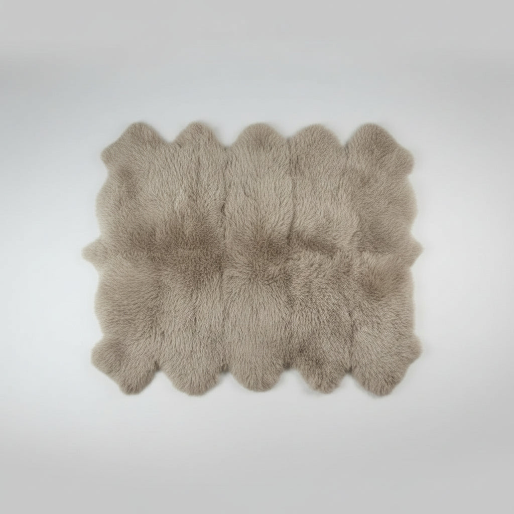 Schaffell Teppich | 10er | Größe: 210x230cm | Farbe: Greige