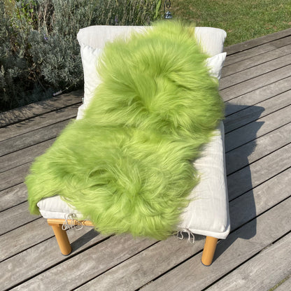 Iceland sheepskin light green