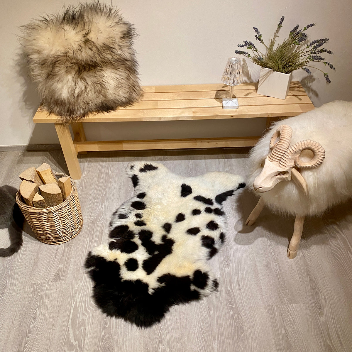 Merino Schaffell Einzelstück M | Größe 100x60cm | Nr:1326