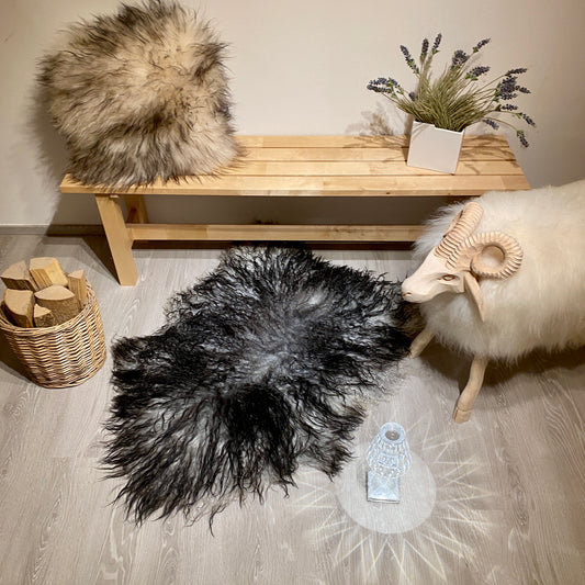 Island Schaffell gelockt Einzelstück | Größe 110x80cm | Nr:1396