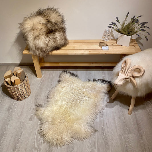 Island Schaffell gelockt Einzelstück | Größe 100x80cm | Nr:1332