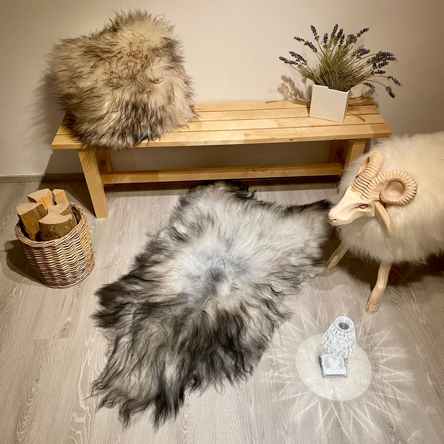 Island Schaffell XXL | Einzelstück | Größe 130x70cm | Nr:1304