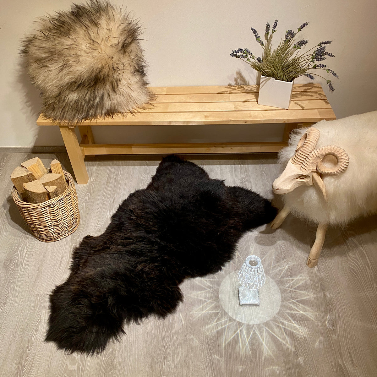Merino Schaffell Einzelstück L | Größe 120x60cm | Nr:1341