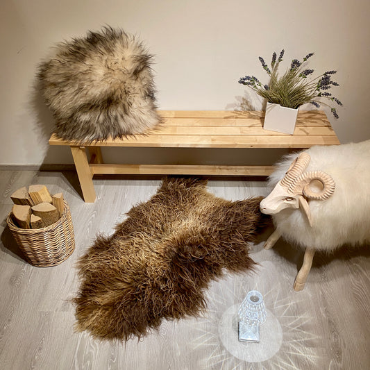 Island Schaffell gelockt Einzelstück | Größe 110x60cm | Nr:1397