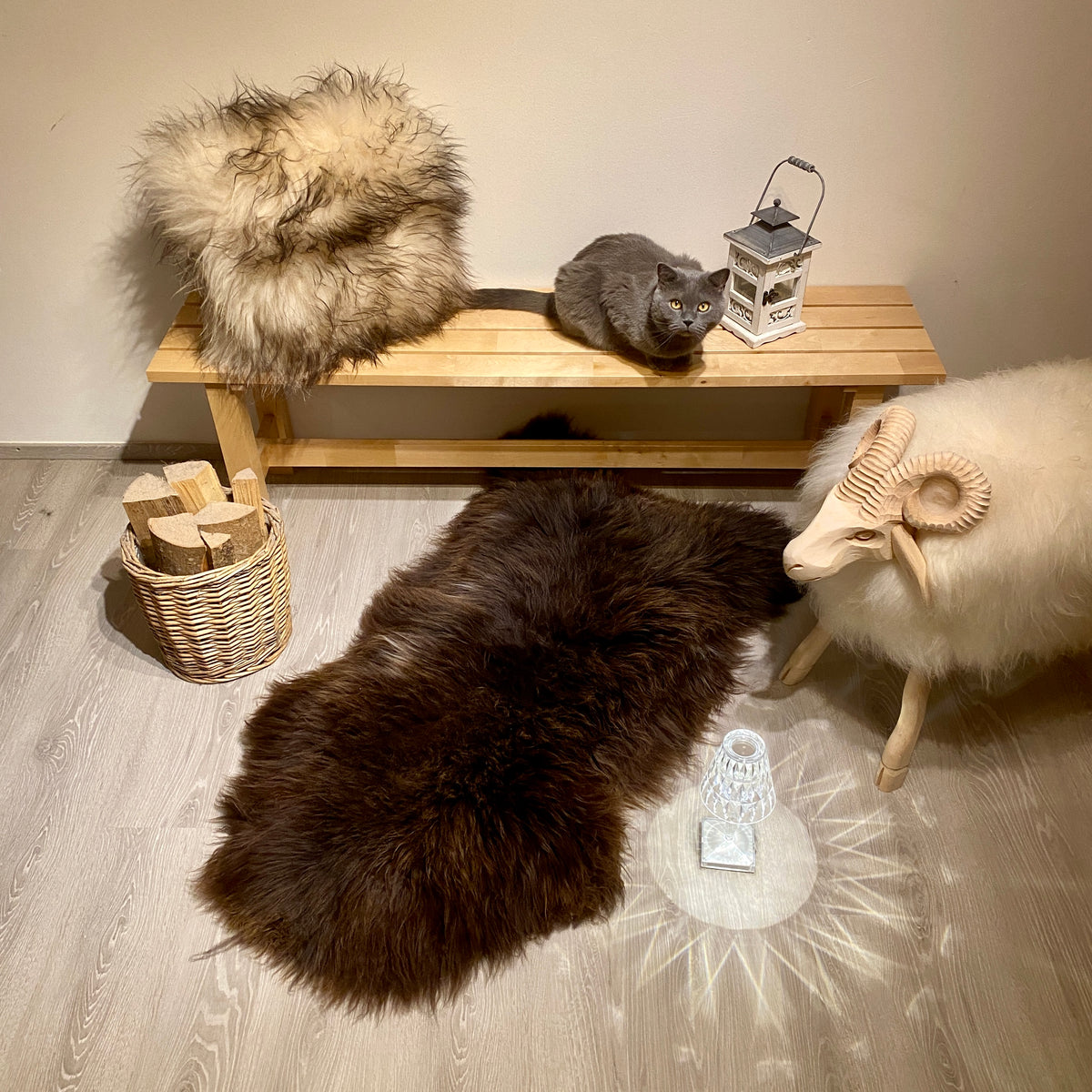 Merino Schaffell Einzelstück L | Größe 130x70cm | Nr:1402