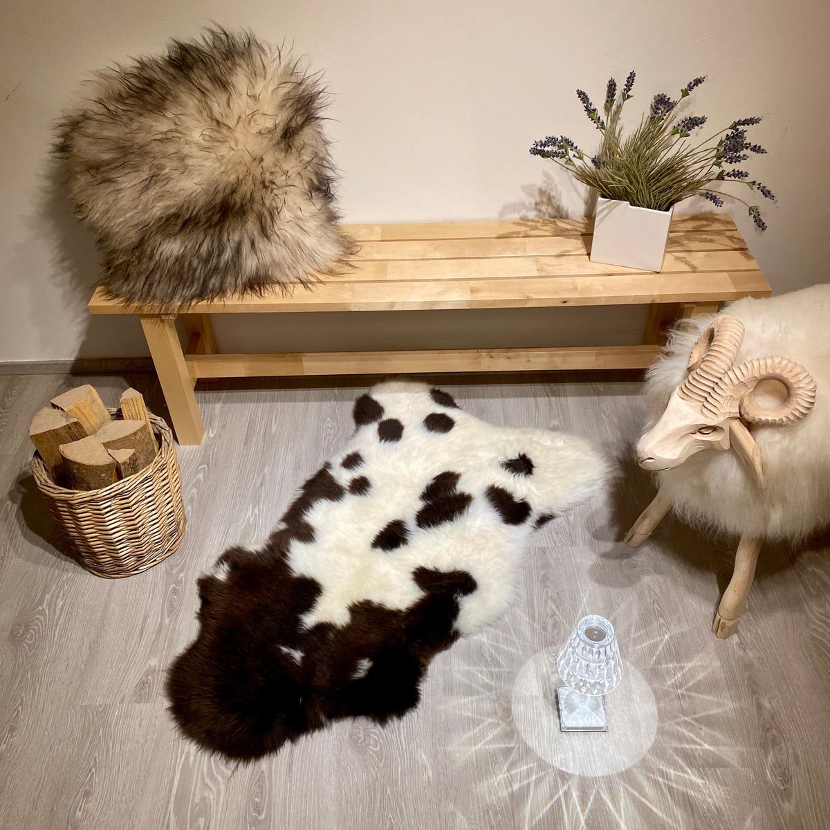 Merino Schaffell Einzelstück M | Größe 110x60cm | Nr:1346