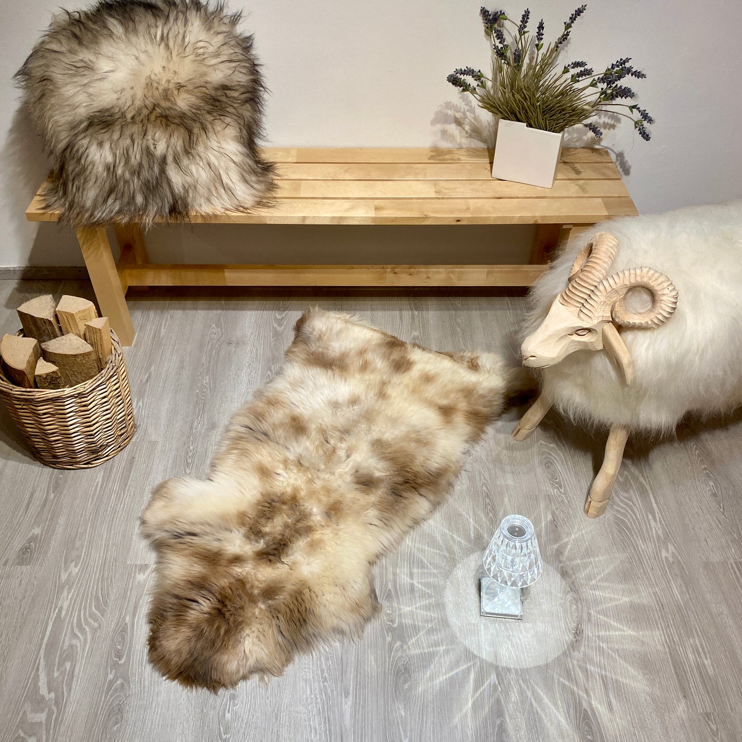 Merino Schaffell Einzelstücke | Größe 120x60cm | Nr:1253
