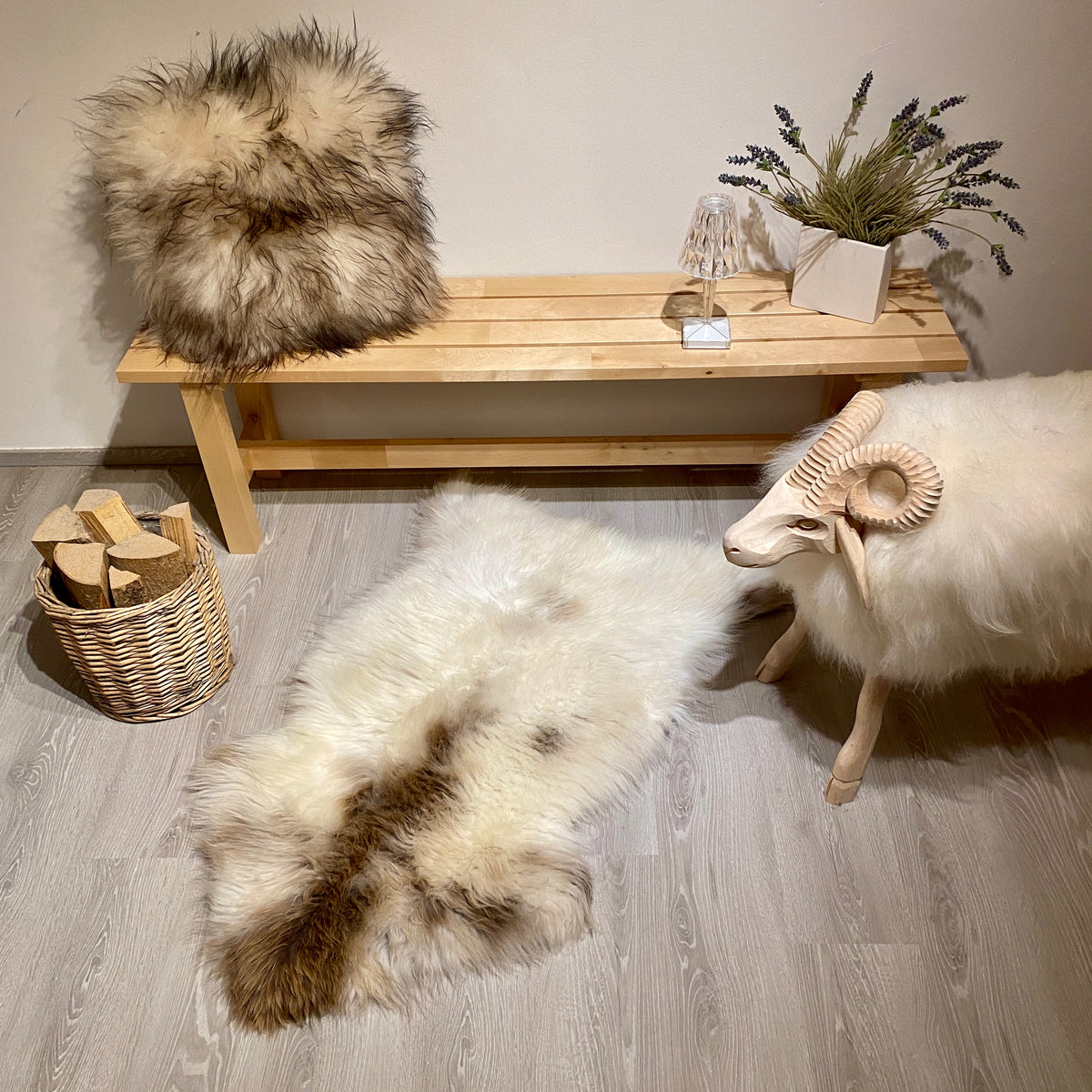 Merino Schaffell Einzelstück L | Größe 120x70cm | Nr:1310