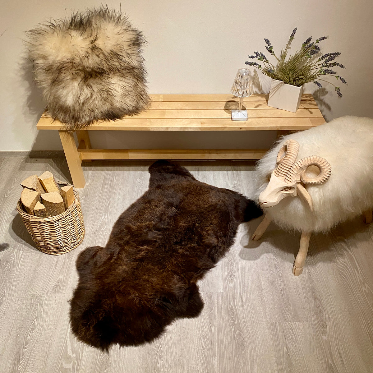 Merino Schaffell Einzelstück M | Größe 110x60cm | Nr:1321