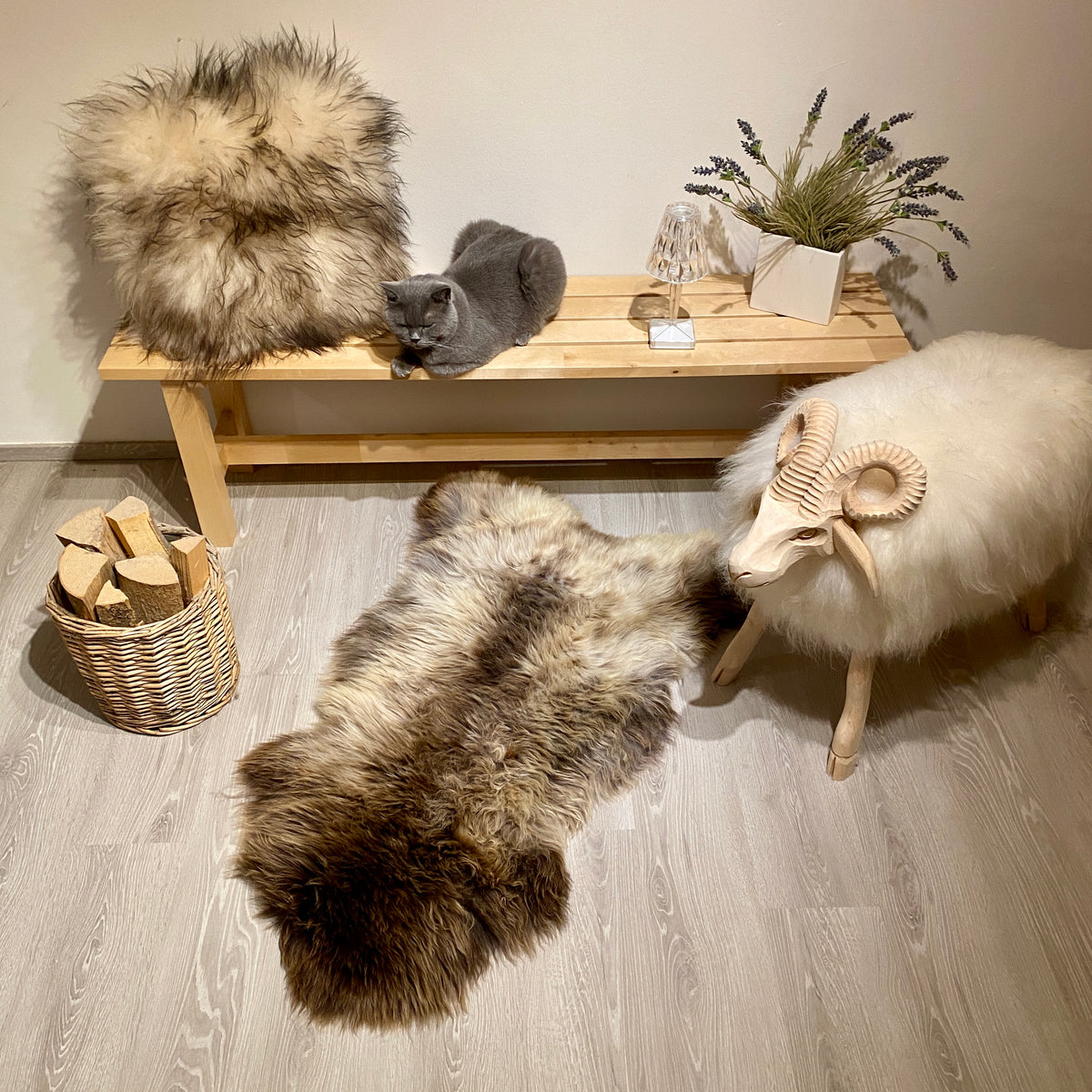 Merino Schaffell Einzelstück L | Größe 120x70cm | Nr:1316