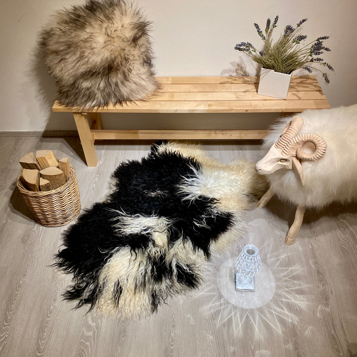 Island Schaffell gelockt Einzelstück | Größe 120x80cm | Nr:1388