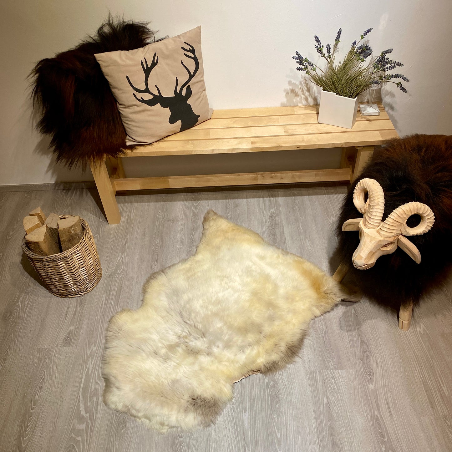 Schaffell XXL Einzelstücke | Größe 110x70cm | Nr:966