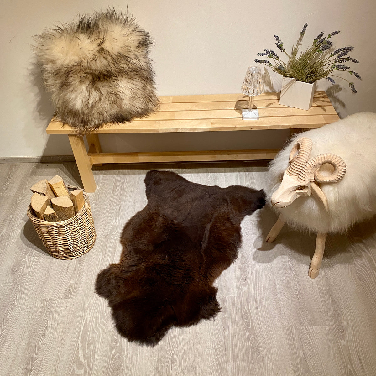 Merino Schaffell Einzelstück M | Größe 110x60cm | Nr:1323