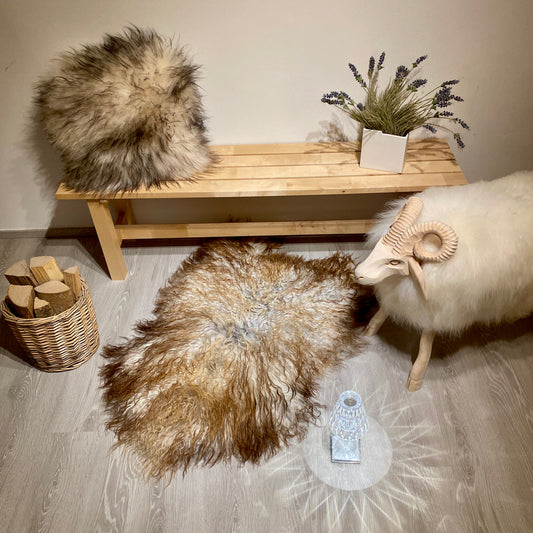 Island Schaffell gelockt Einzelstück | Größe 120x80cm | Nr:1393