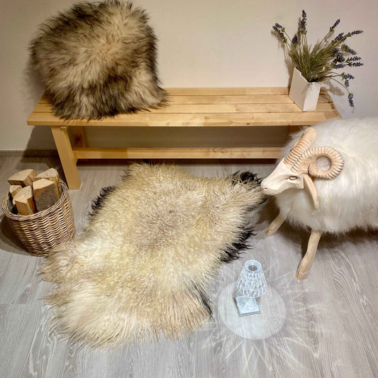 Island Schaffell gelockt Einzelstück | Größe 130x80cm | Nr:1204