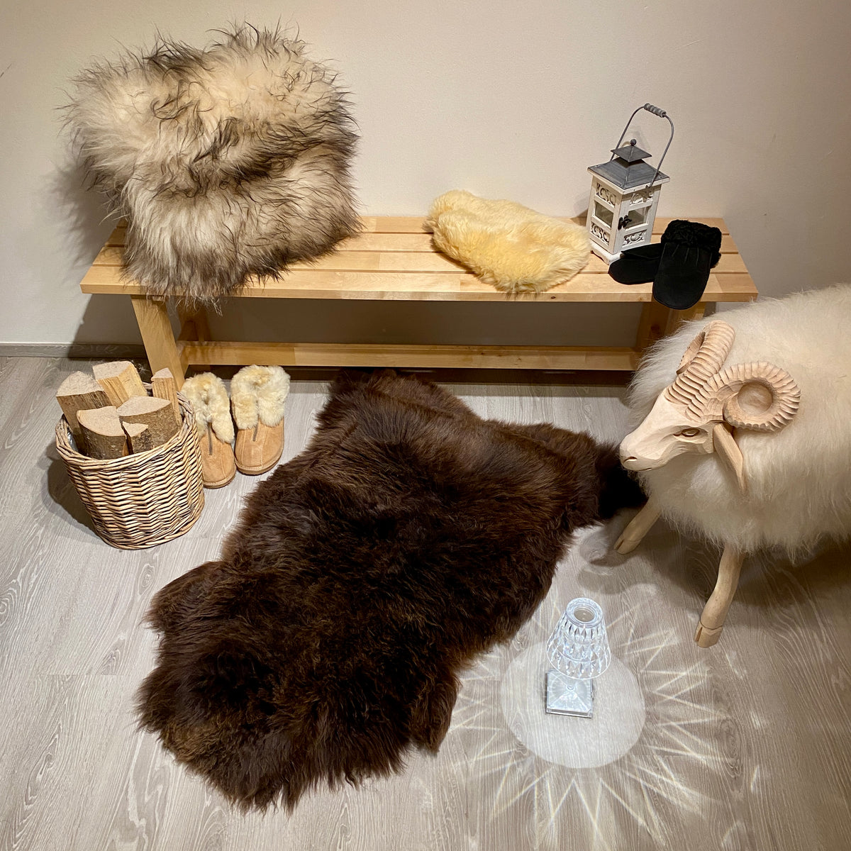 Merino Schaffell Einzelstück L | Größe 120x80cm | Nr:1409