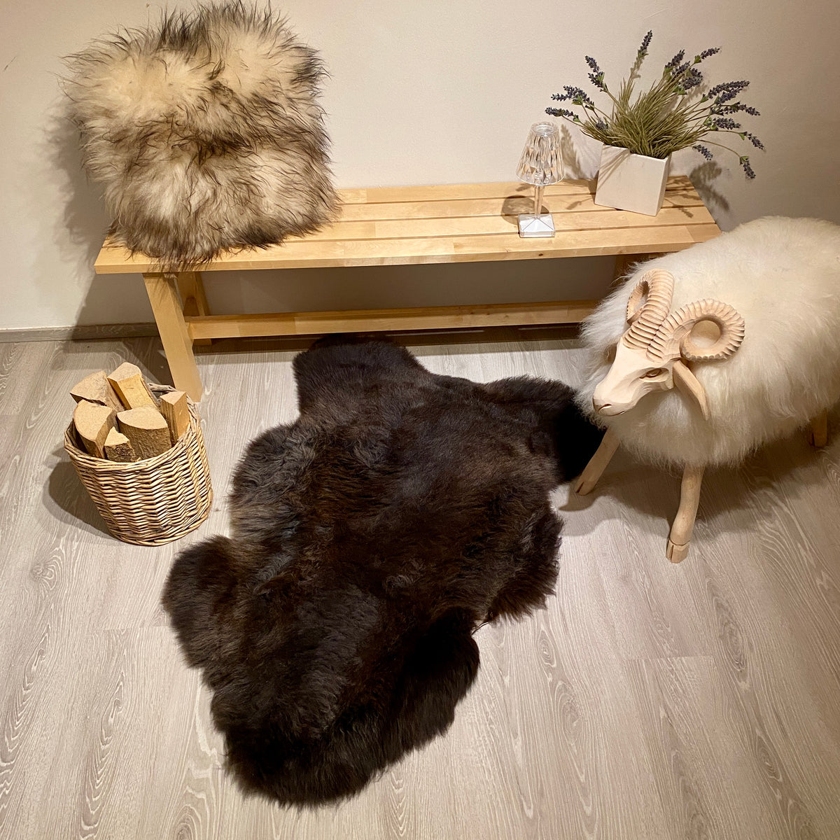Merino Schaffell Einzelstück L | Größe 120x70cm | Nr:1318