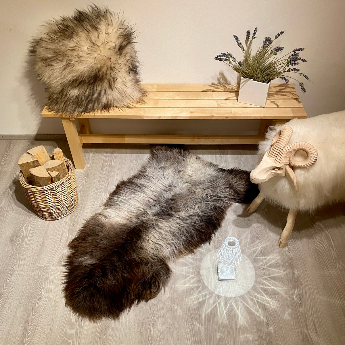 Merino Schaffell Einzelstück L | Größe 130x60cm | Nr:1335