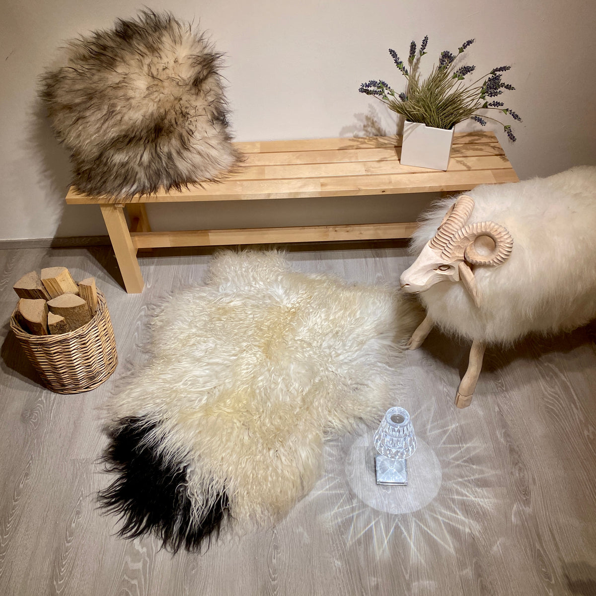 Island Schaffell gelockt Einzelstück | Größe 120x80cm | Nr:1390