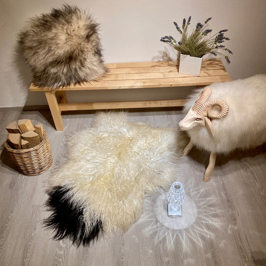 Island Schaffell gelockt Einzelstück | Größe 120x80cm | Nr:1390
