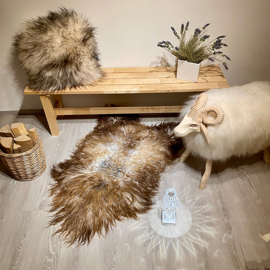 Island Schaffell gelockt Einzelstück | Größe 120x80cm | Nr:1392