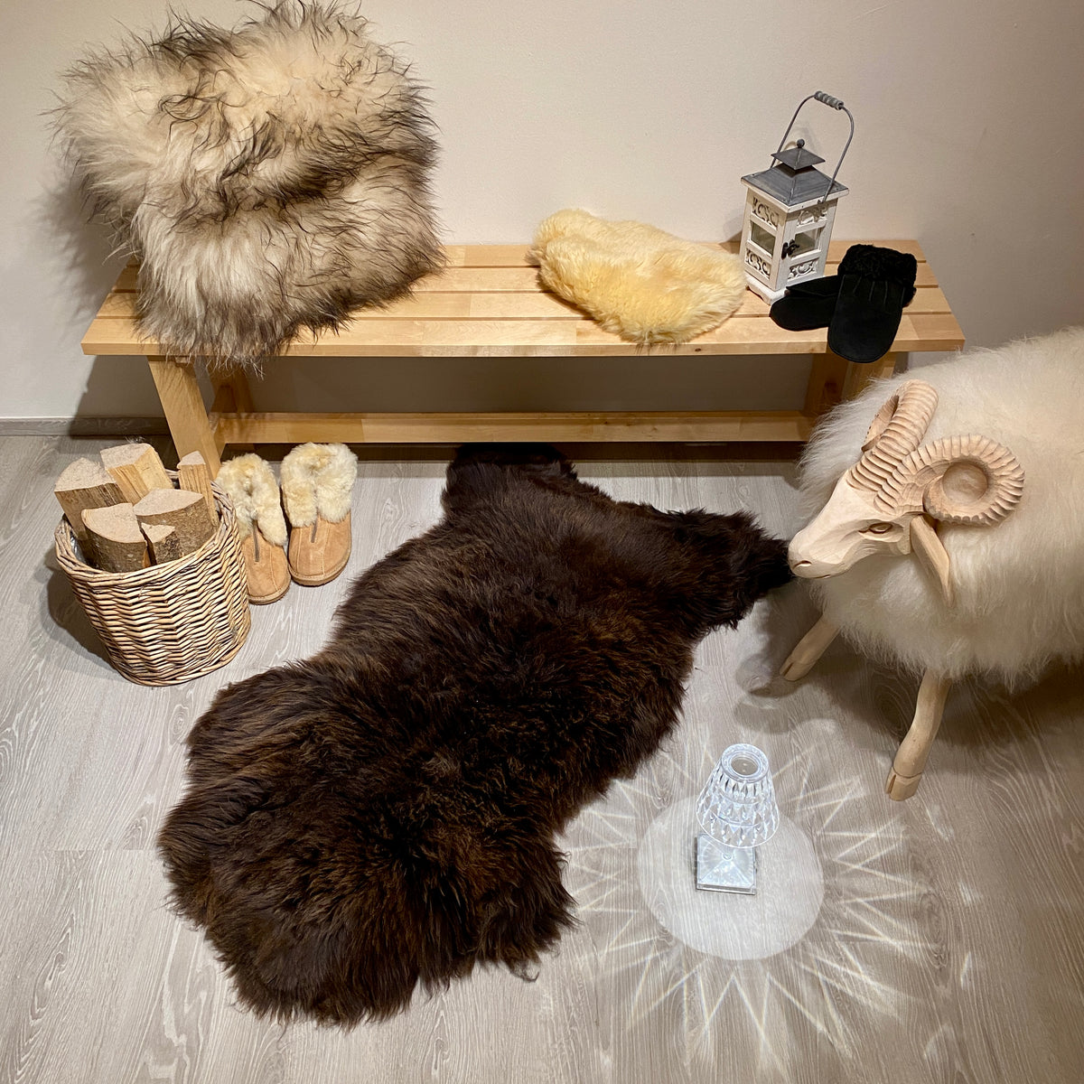 Merino Schaffell Einzelstück L | Größe 120x60cm | Nr:1407