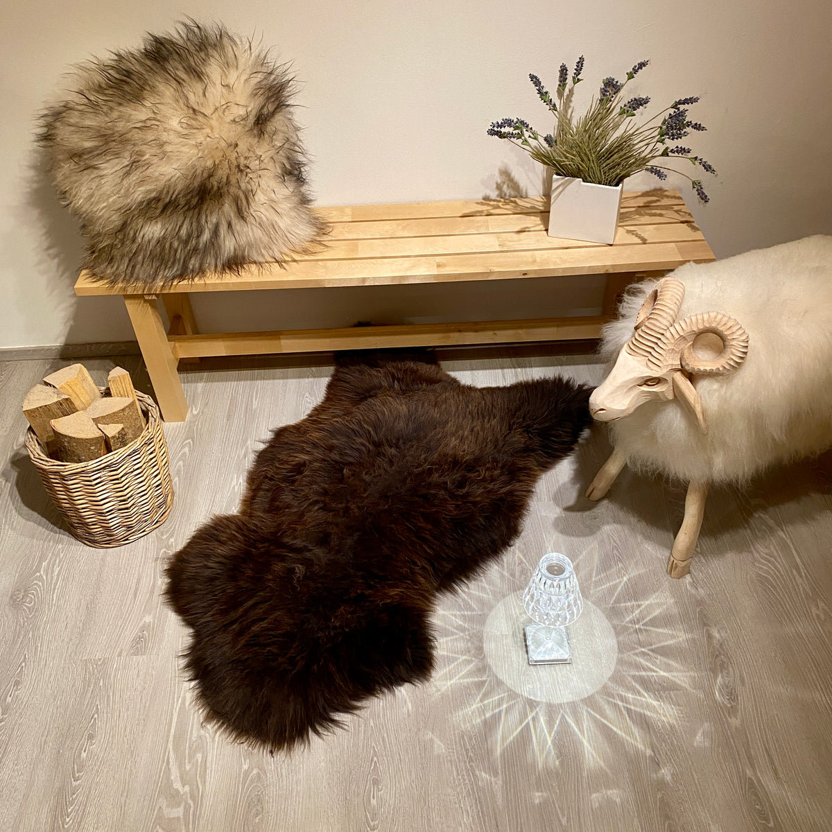Merino Schaffell Einzelstück L | Größe 120x60cm | Nr:1338