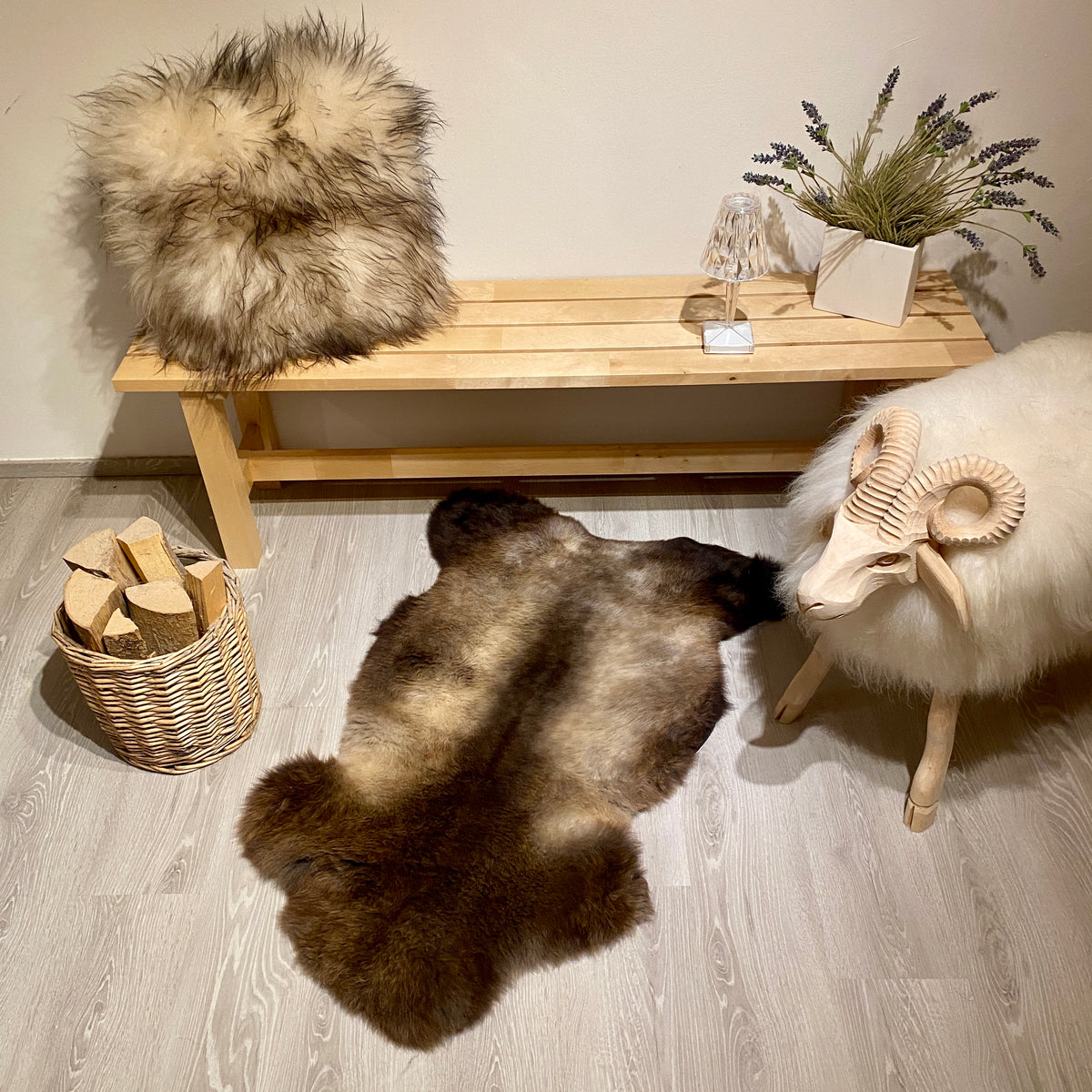Merino Schaffell Einzelstück M | Größe 110x60cm | Nr:1328