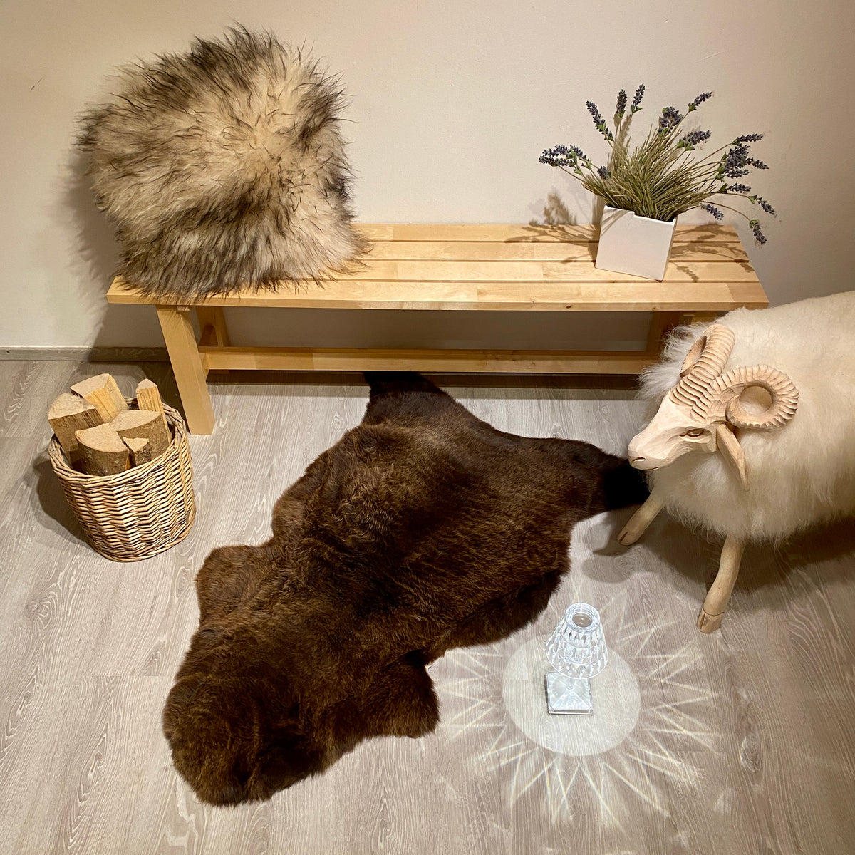 Merino Schaffell Einzelstück L | Größe 130x70cm | Nr:1340