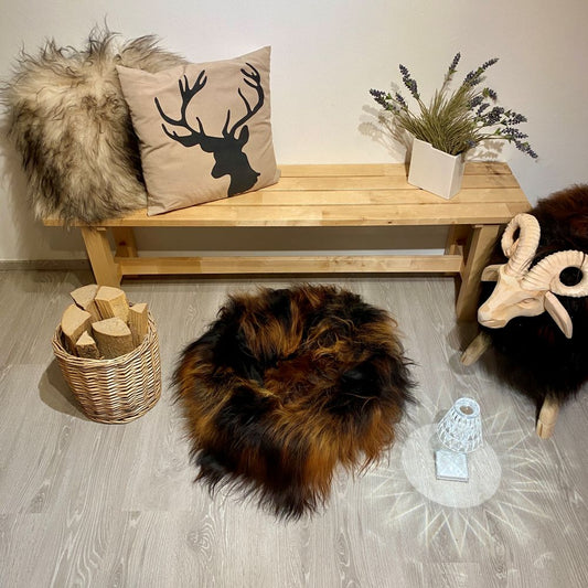 Dog bed and cat bed made from real sheepskin