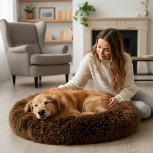 Lammfell-Hundebetten