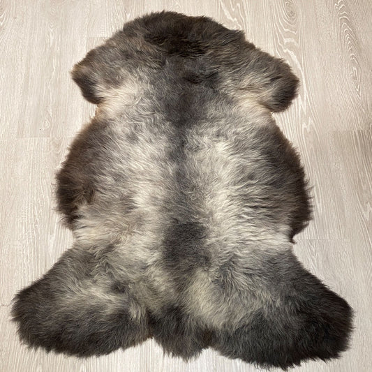 Schaffelll Hundedecke Braun Weiß gefleckt