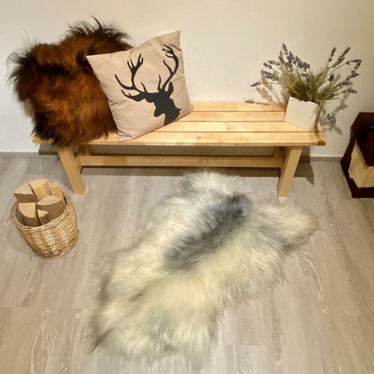 Island Schaffell Einzelstück grau