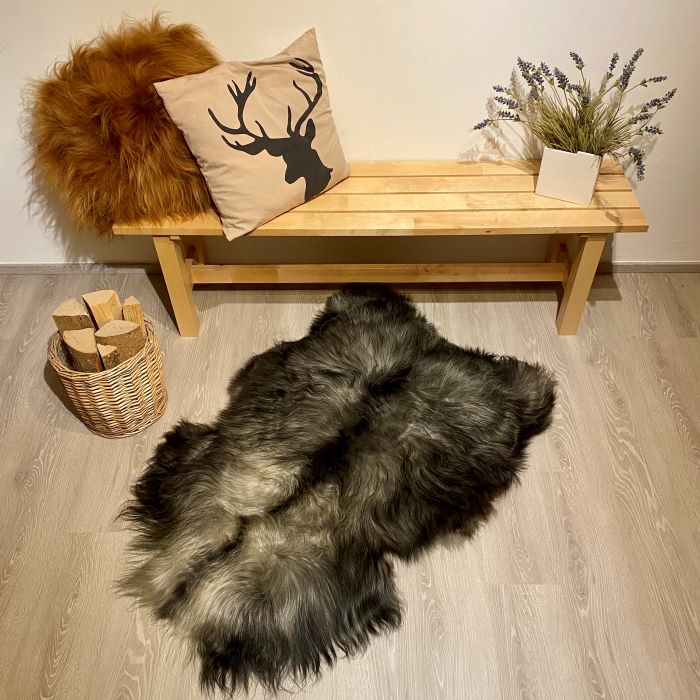 Island Schaffell Einzelstück grau