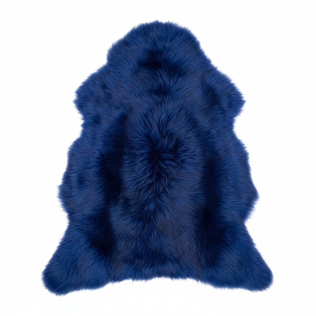 Island Schaffell Blau