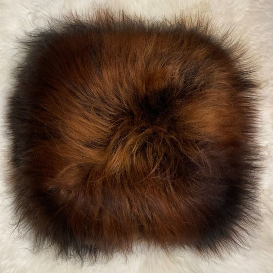 Schaffell Kissen 50x50cm | Farbe: Erde und Feuer